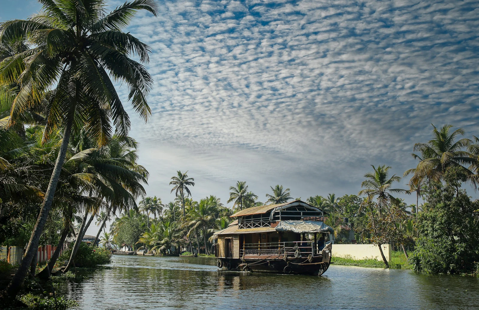 The peaceful waterways and tropical greenery of Kerala